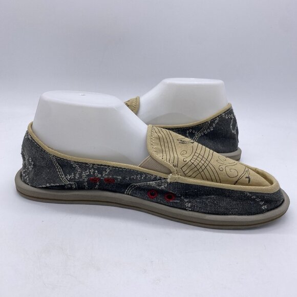 Sanuk Scribble Singing Birds Slip On Shoes Women’s Size 11 Sidewalk Surfer Flats - Picture 9 of 14